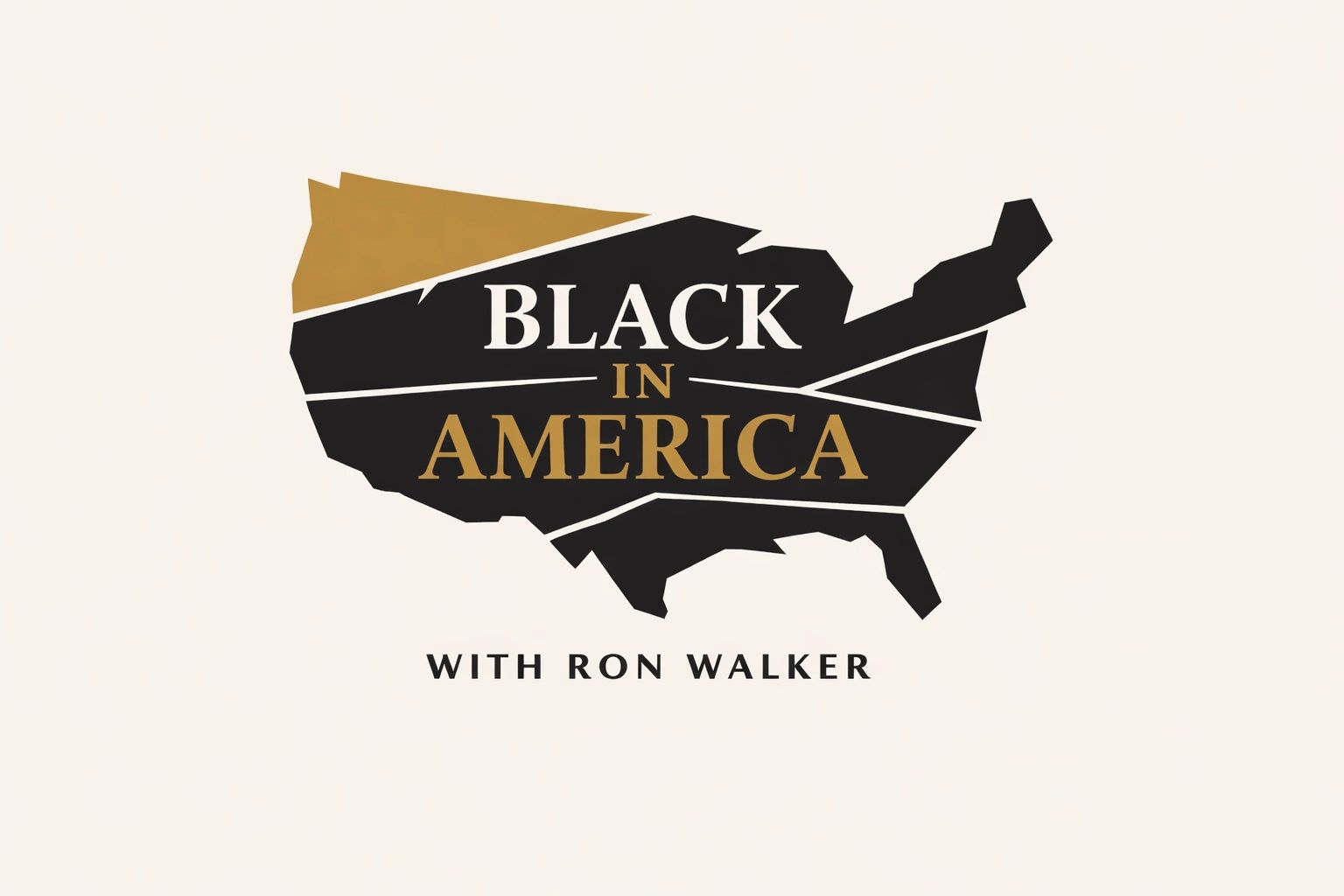 Logo for Black in America with Ron Walker.