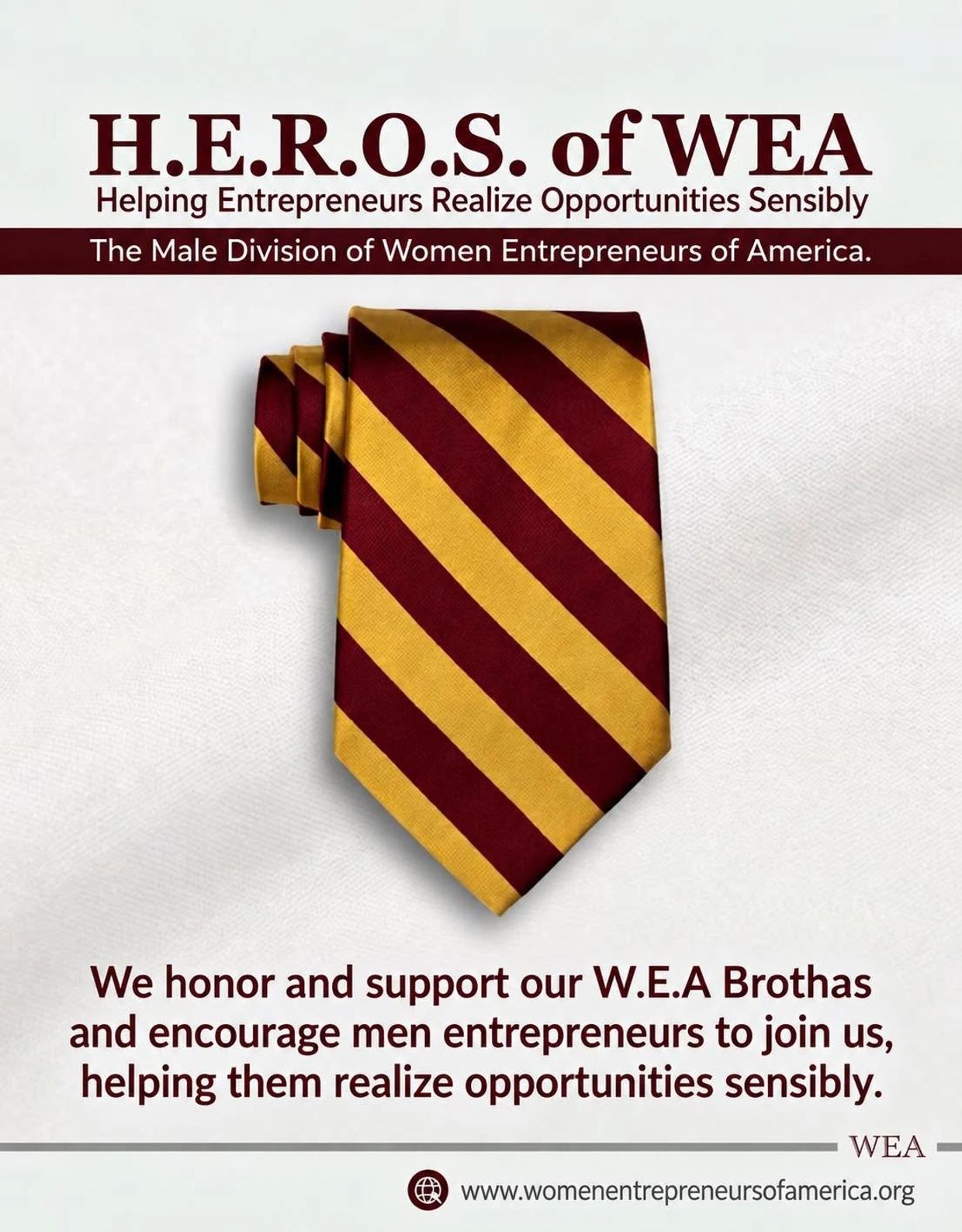 H.E.R.O.S. of WEA supports male entrepreneurs of Women Entrepreneurs of America.