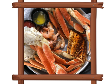 FRESH SEAFOOD COMBO PLATTER, CRAB LEGS, SHRIMP & FISH