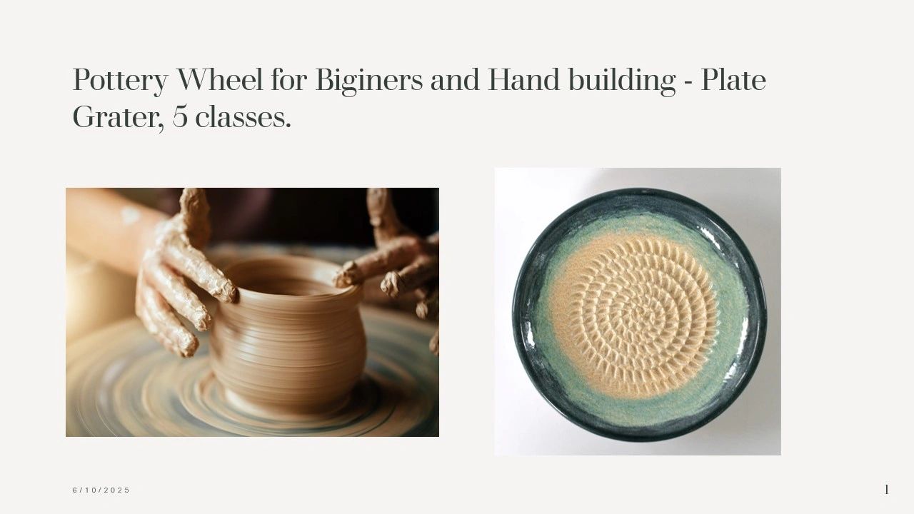 Pottery Wheel for Beginners + Hand Building (Wed, Oct 22 to Nov 19, 6: ...