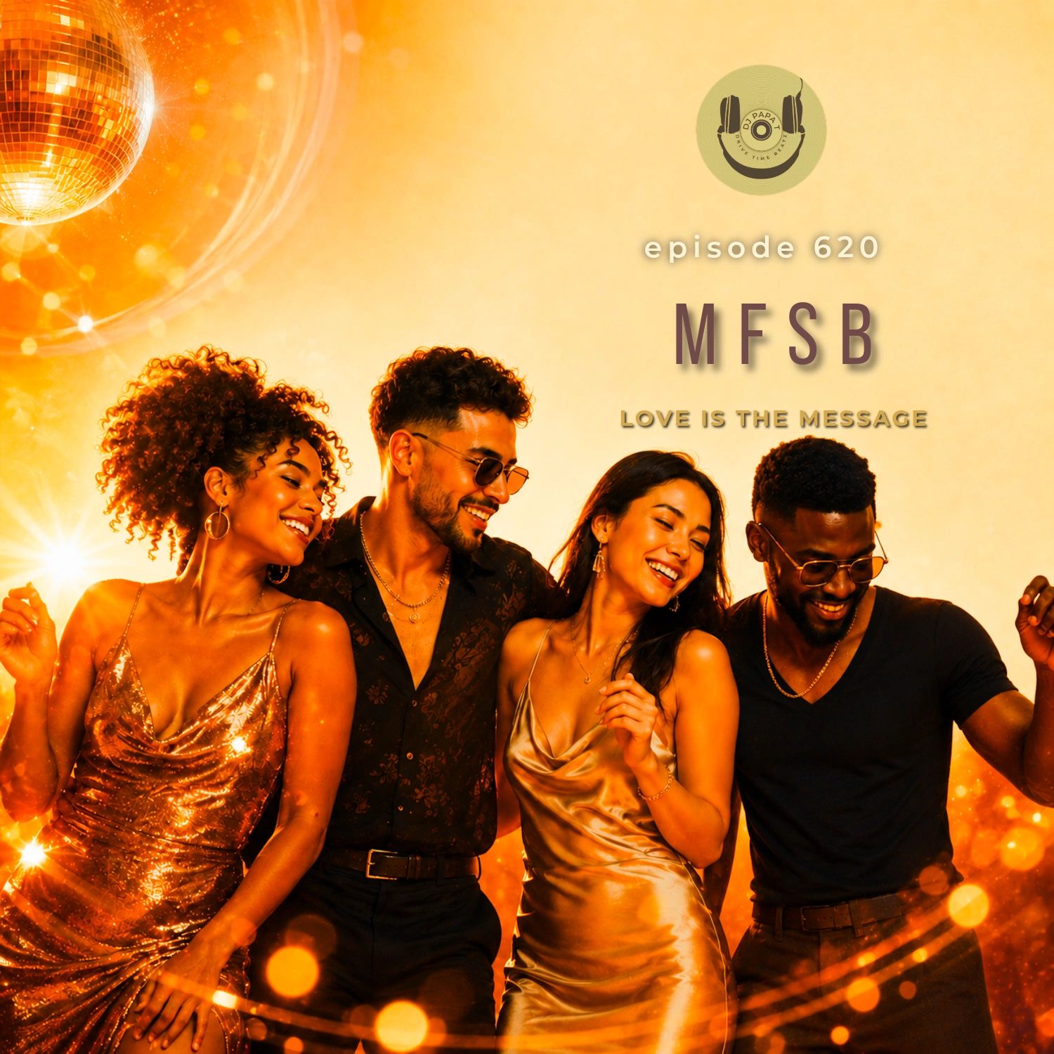 Group of people smiling and dancing to DJ PAPA T Drive Time Beatz radio show.