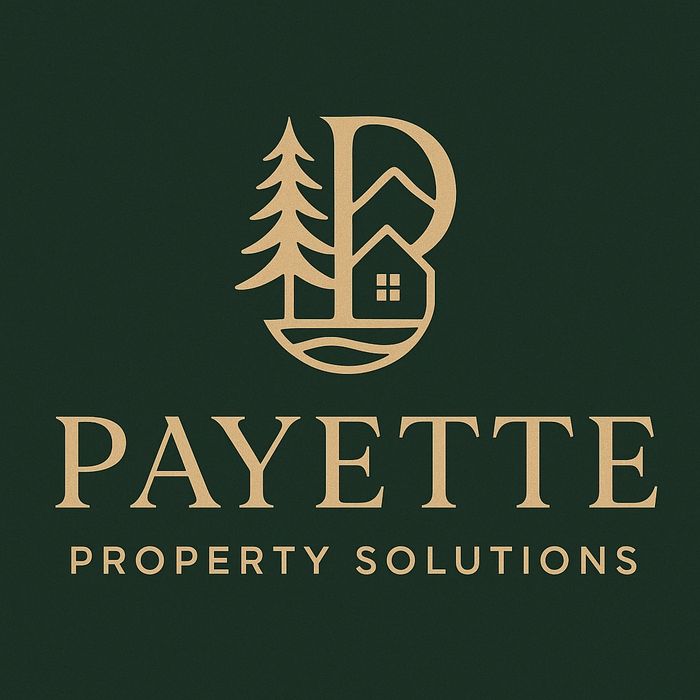Elegant logo for Payette Property Solutions with nature and home elements.