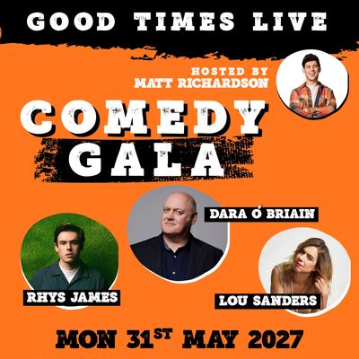 Comedy Gala event hosted by Matt Richardson on May 31, 2027.
