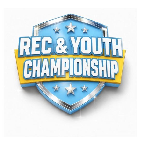 Logo for Rec &amp; Youth Championship with stars and shield design.