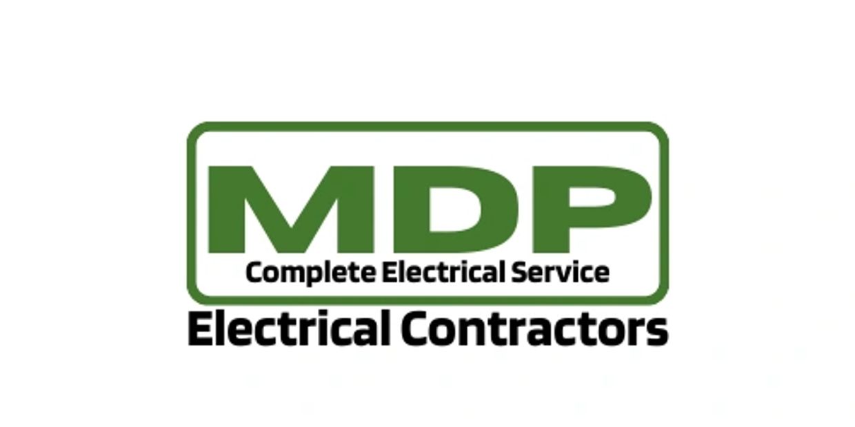 Logo for MDP Electrical Contractors, offering complete electrical services.