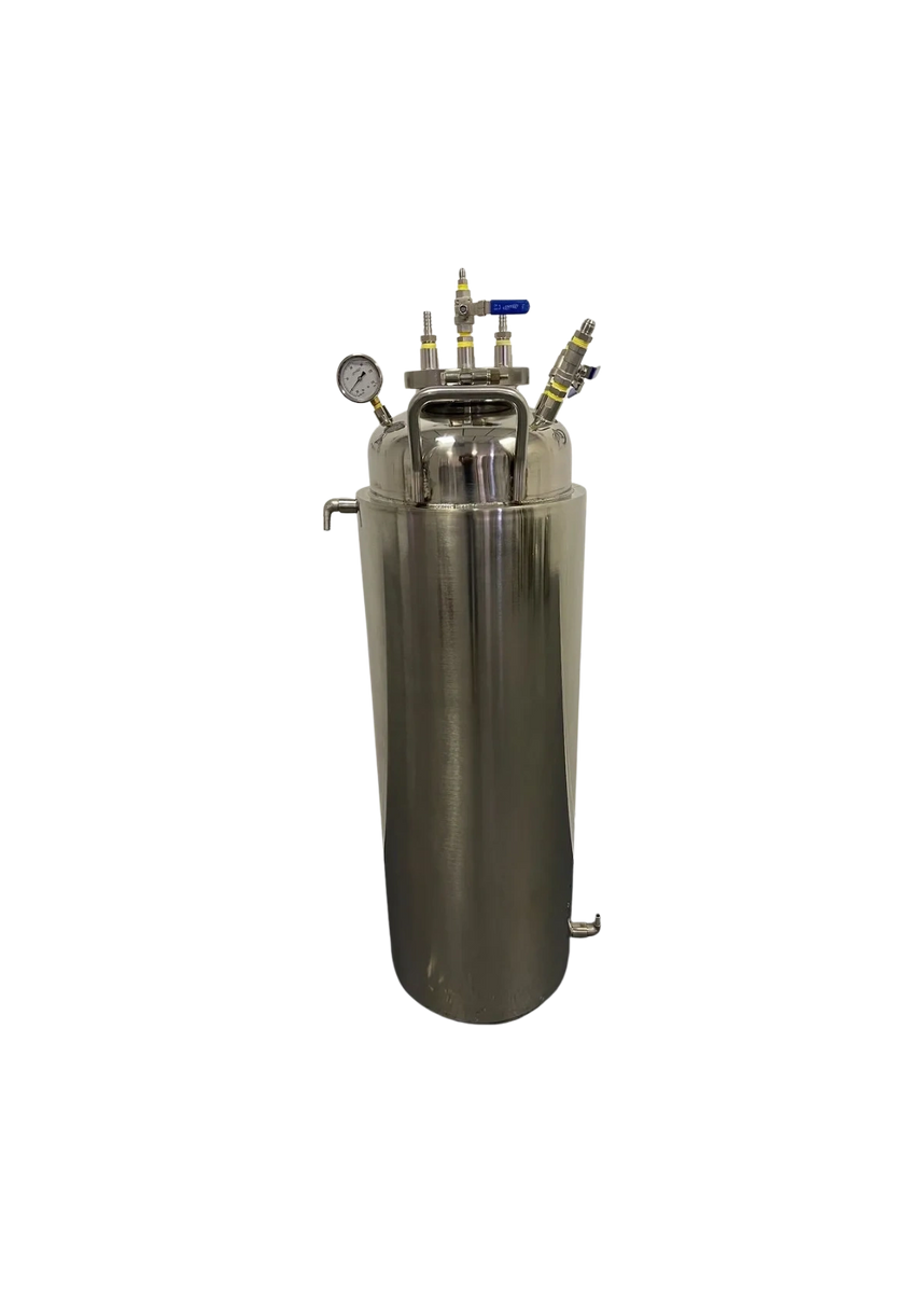 100lb Fully Jacketed Stainless Steel Solvent Delivery/Recovery Vessel