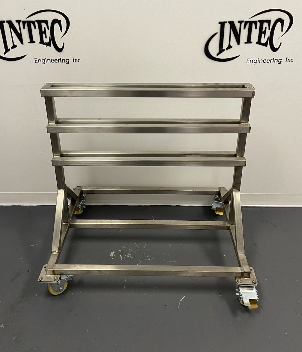 Small Double-Sided Welded Stainless Rolling Rack