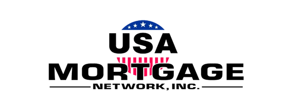 USA Mortgage logo with patriotic theme and stars.