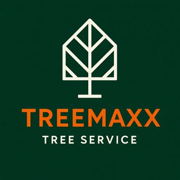 Logo for TREEMAXX tree service with a stylized tree icon.