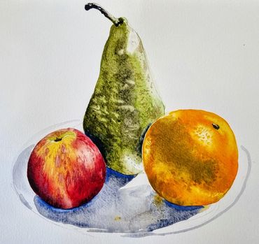 Watercolour fruits - Art for Grown ups