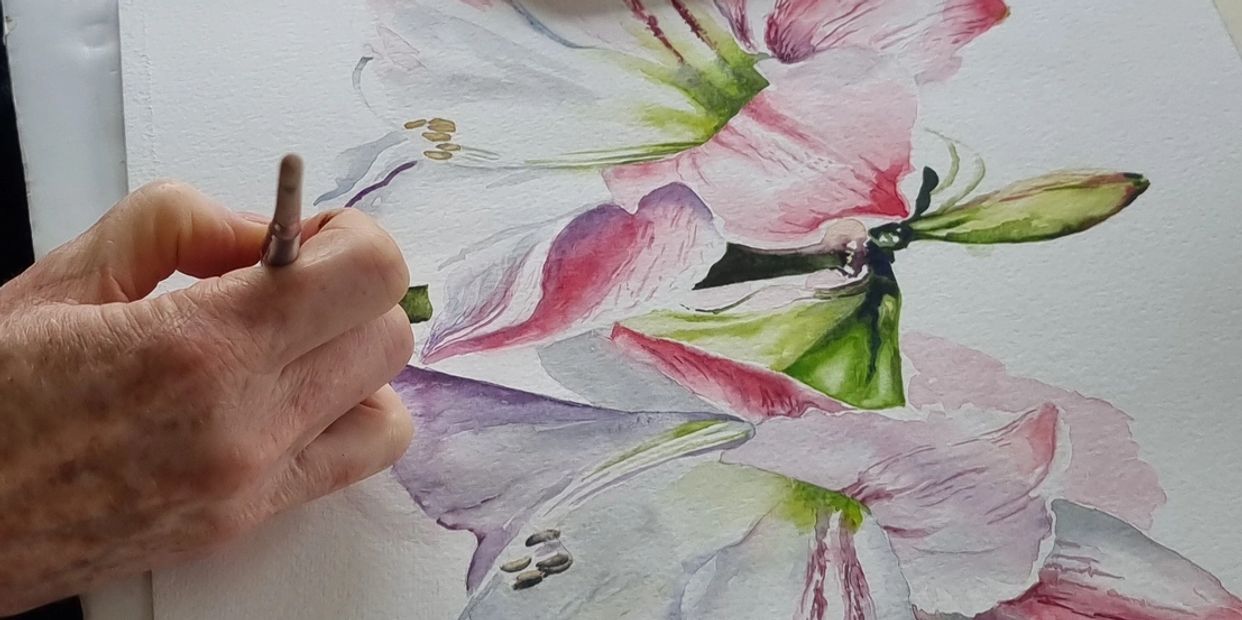 Watercolour painting by student