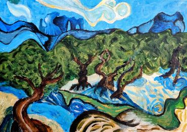 Reinterpretation of Van Gogh's Olive trees - 10 years