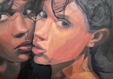 Oil painting on reflections - Age 14