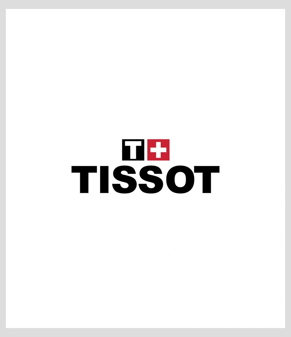 Tissot brand logo with a Swiss cross symbol above the name.