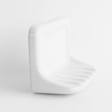 Corner Shelf White Ceramic Bath Accessory Shower Thinset Mount