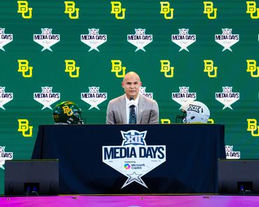 Baylor Head Coach Dave Aranda at the 2025 Big 12 media Days