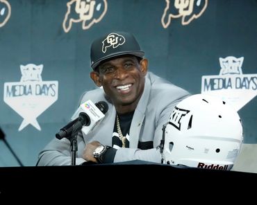 Coach Prime Deion Sanders at the 2025 Big 12 media days