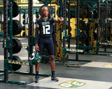 HEADSHOTS FOR THE DESOTO EAGLES FOOTBALL TEAM IN DESOTO, TEXAS