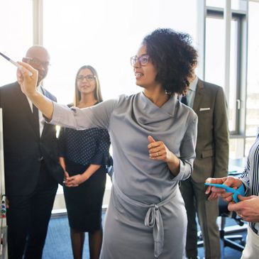 Consultant Women developing ideas for a company 