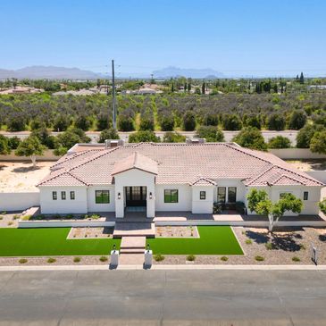 A custom home built from the ground up, this home is 5200 sq ft under roof in Mesa Arizona.
