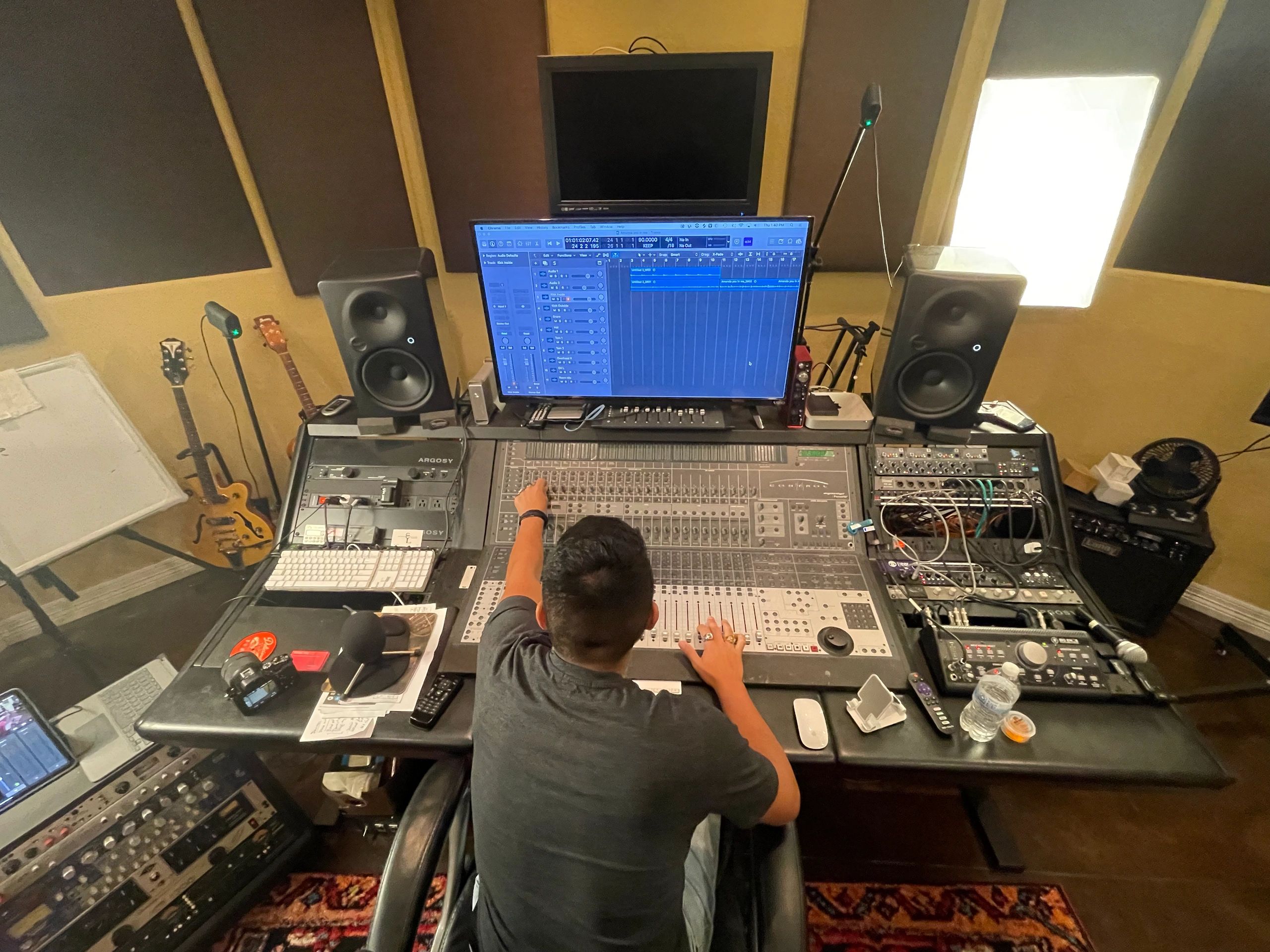 Recording studio interior for COMIA Music Production Studio/School