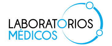 Logo with the word 'MÉDICOS' and interconnected circular design.