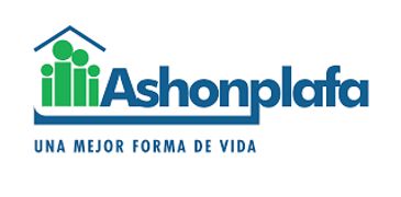 Logo of Ashonplafa with green figures and blue text.