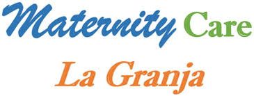 Logo for Maternity Care La Granja in colorful fonts.