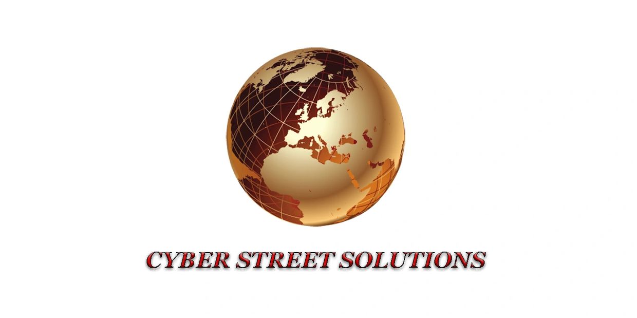 Cyber Street Solutions logo with globe icon