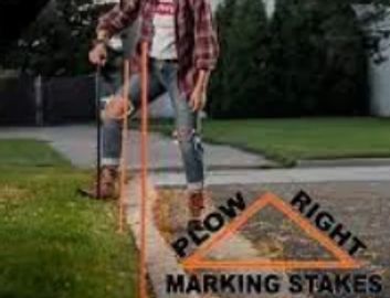 Plow Right Marking Stakes