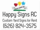 HAPPY SIGNS RC 
Yard Celebration Signs Rentals
