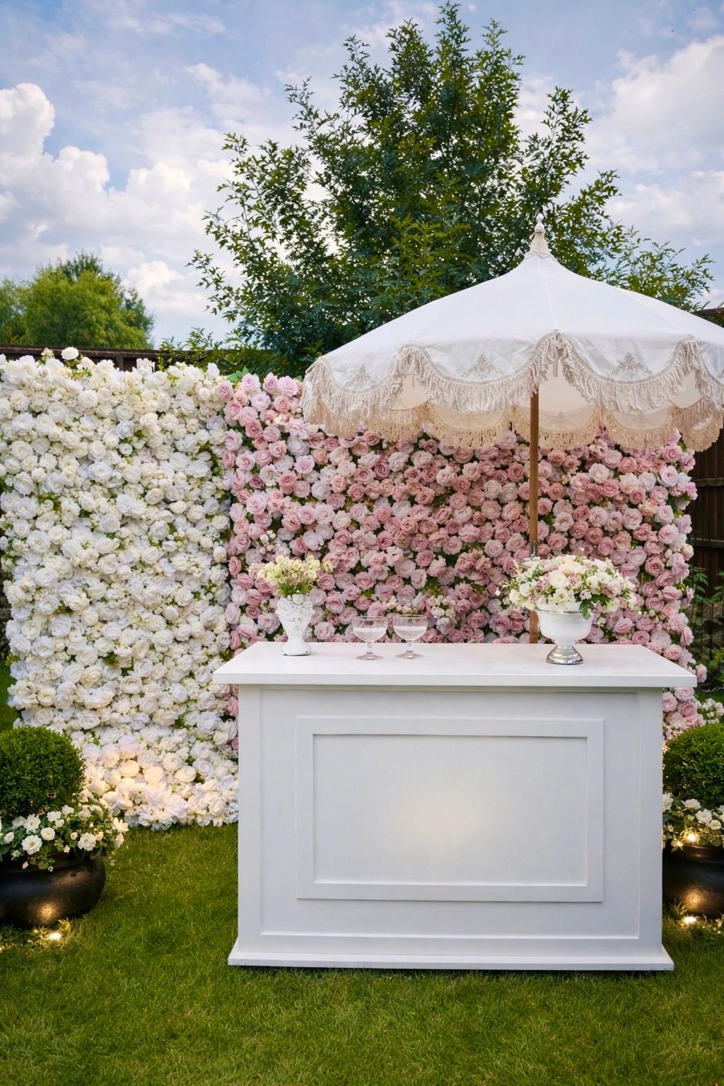 Flower Wall backdrop for events in Dallas