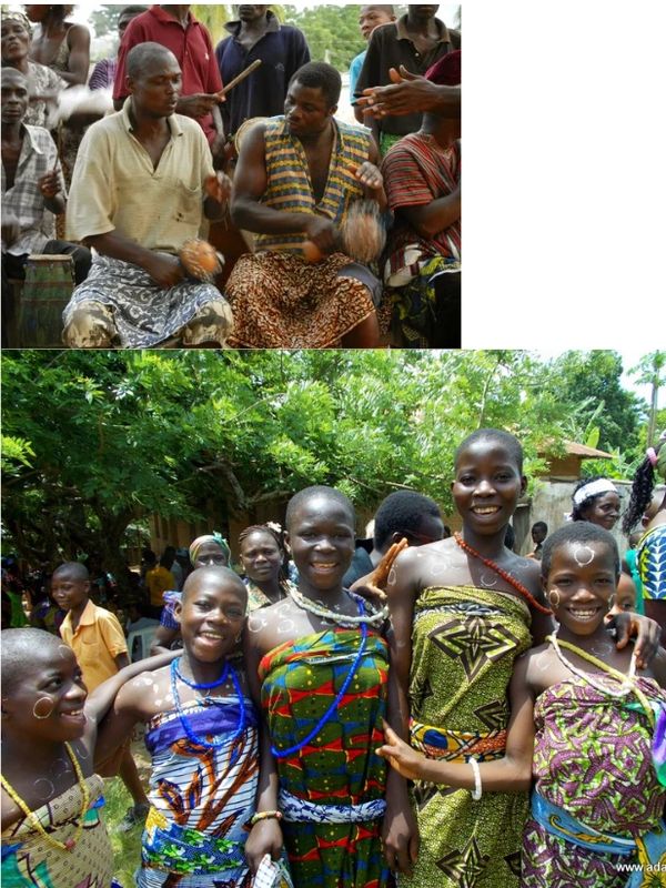 African cultural celebration with music and colorful attire.