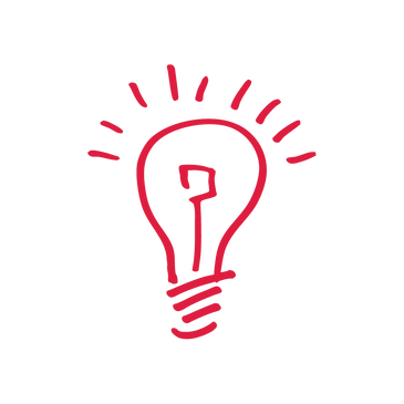 illustrated icon of lightbulb