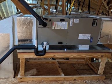 Carrier air handler installed in a new house. 