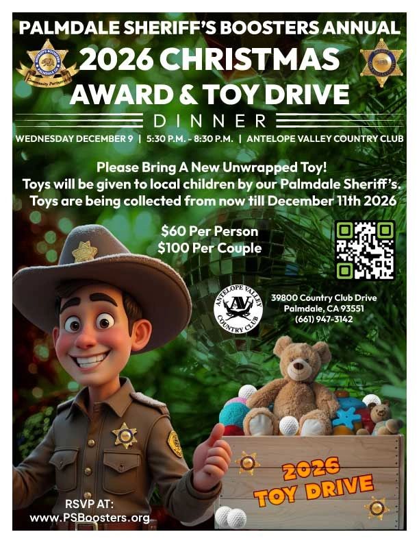 2026 Christmas Award &amp; Toy Drive at Antelope Valley Country Club.
