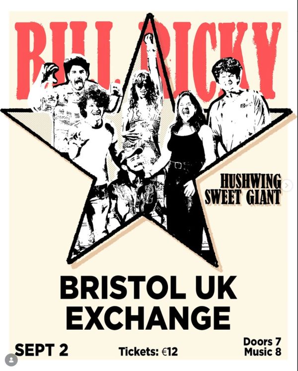 Band poster for Bull Jacky concert in Bristol.