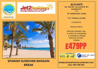 Alicante Beach and palm trees