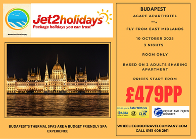 Budapest’s Parliament illuminated at night.