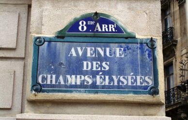 Champs Elysee Street sign