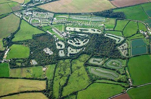 Aerial view of Whiteacres Fishing Lakes