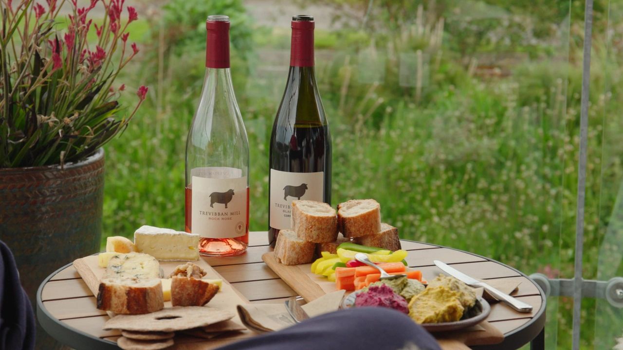 Two bottles of wine and a ploughman’s lunch Two bottles of wine and a ploughman’s lunch