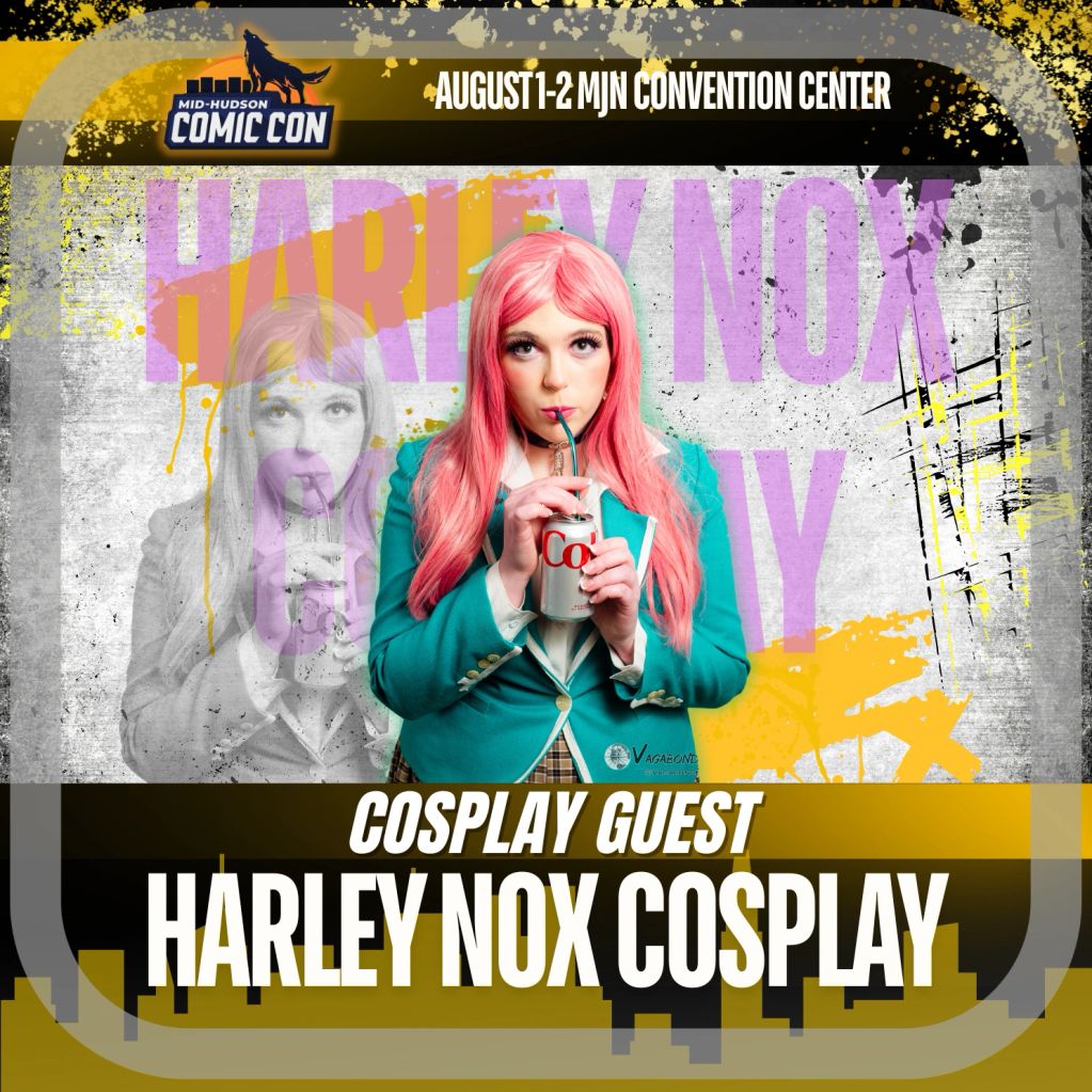Cosplay guest Harley Nox at Mid-Hudson Comic Con.