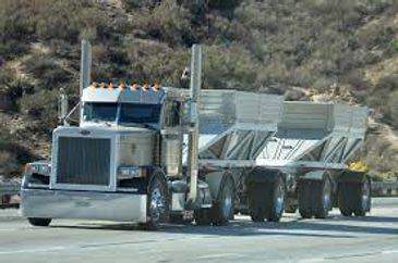 A double-bottom Dump truck