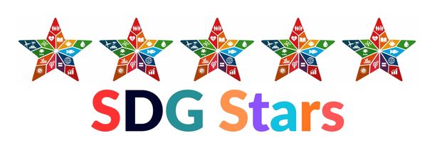Colorful stars representing Sustainable Development Goals above 'SDG Stars' text.