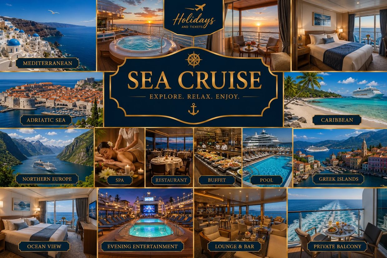 Luxurious sea cruise with stunning destinations and onboard amenities.