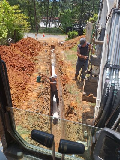 Putting in a 8" tap and sewer line for a complex
