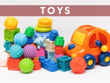 child's toys of various colors