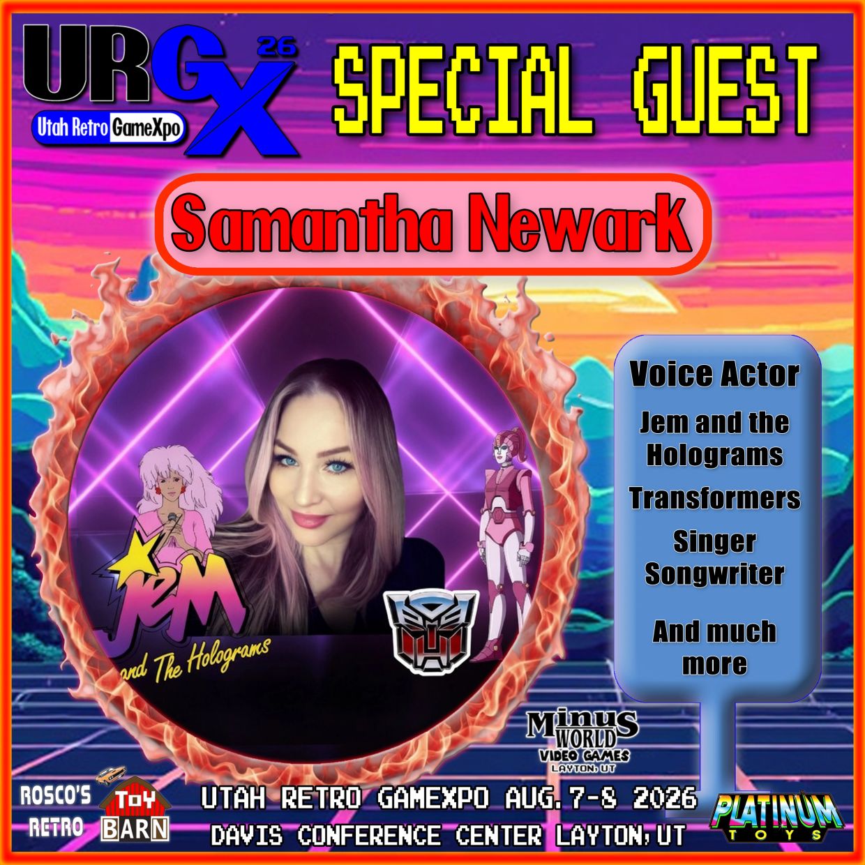 Samantha Newark, special guest voice actor at Utah Retro GameXpo 2026.