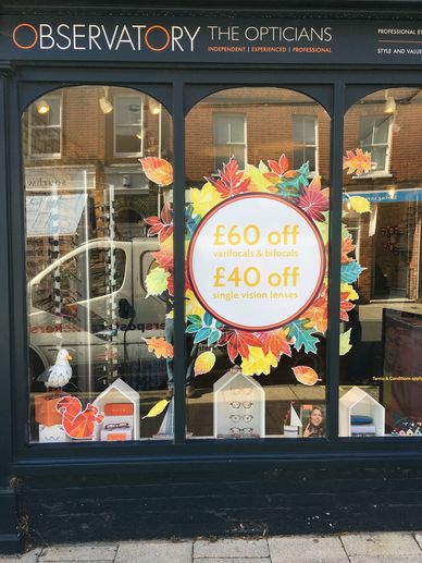 Observatory opticians shop window